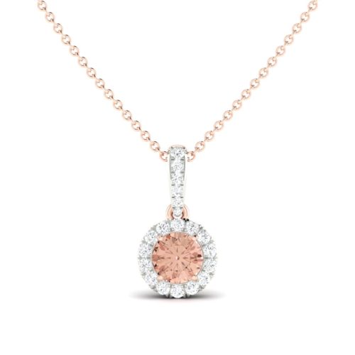 Shop Personalised 14K Felicia Diamond Pendant Necklaces online at Khoé ...